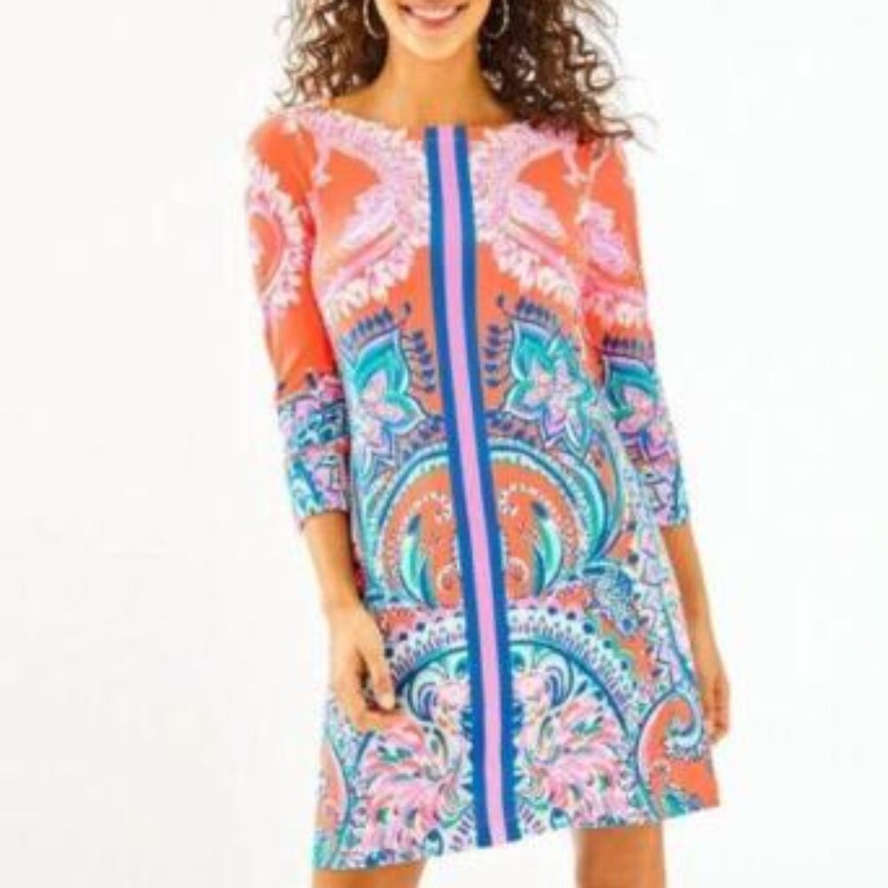 Lilly Pulitzer UPF 50+ Sophie Dress Tangerine Dream Size XL UEC